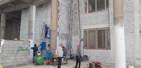 آمادهسازی شبستان مصلی بزرگ کرج برای پذیرایی از عزاداران اربعین حسینی  2