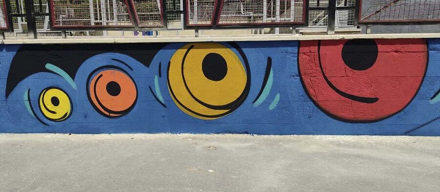 جداره زمینهای بسکتبال و اسکیت پارک خانواده نقاشی شد