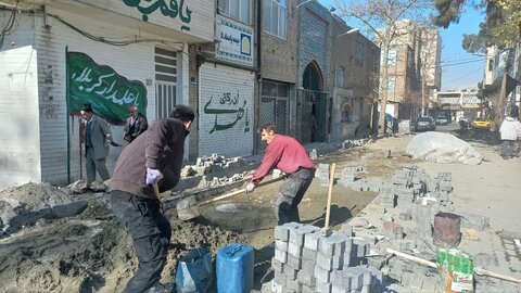اجرای عملیات بهسازی و مرمت معابر در محله چهارصد دستگاه کرج 9