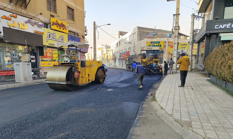 معابر منطقه ۹ کرج روکش آسفالت مکانیزه شد