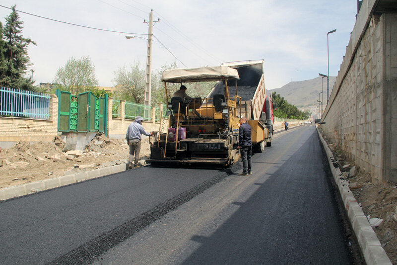 پایان عملیات اجرایی و آسفالت پروژه اتصال بلوار جمهوری به بزرگراه شهید سلیمانی