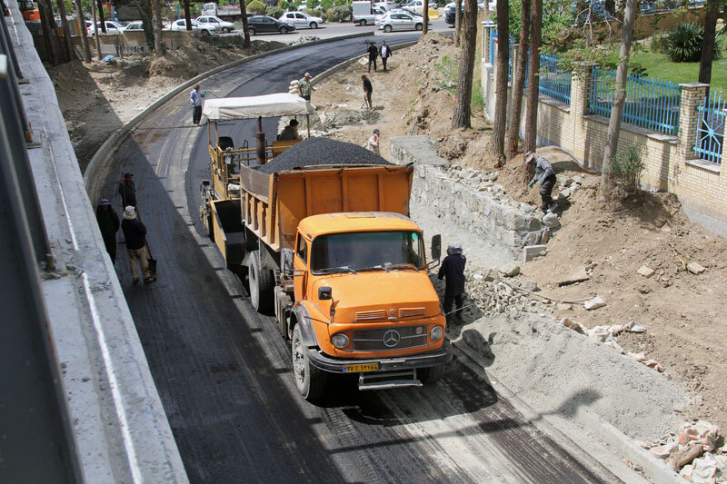 پایان عملیات اجرایی و آسفالت پروژه اتصال بلوار جمهوری به بزرگراه شهید سلیمانی