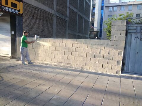 بیش از ۱۵۰۰ مترمربع از جدارههای شهری رنگآمیزی شد
 9