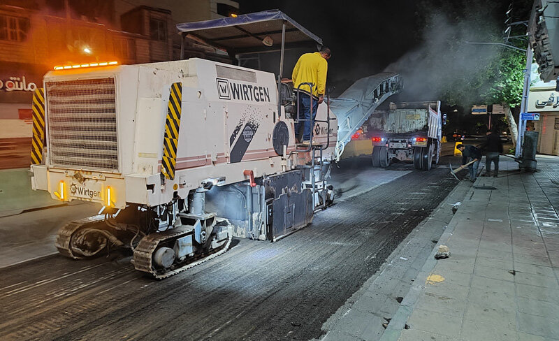 توزیع مکانیزه ۹ هزار تن آسفالت در معابر شهر کرج