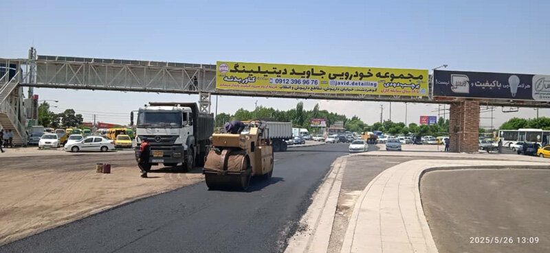 توزیع مکانیزه ۹ هزار تن آسفالت در معابر شهر کرج