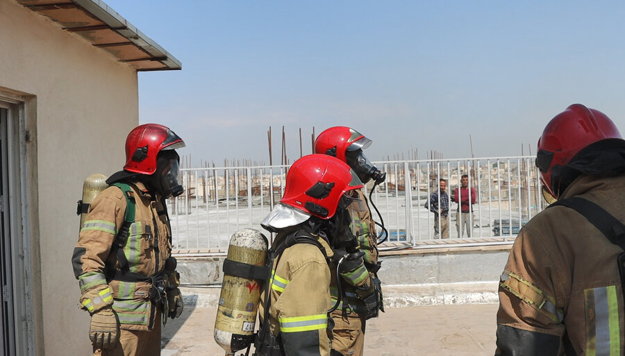 مانور اطفای حریق در بیمارستان قائم کرج برگزار شد