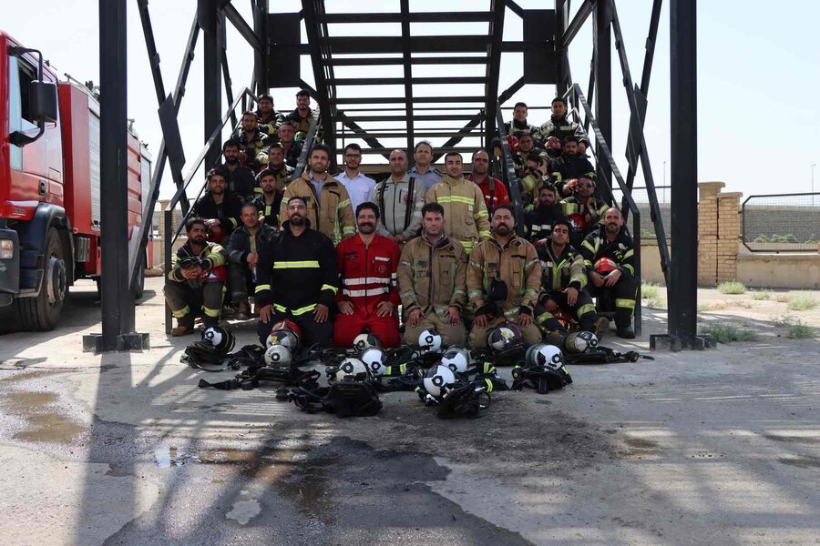 آتشنشانان چهار شهر کشور در کرج حضور یافتند