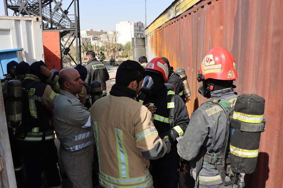 آتشنشانان چهار شهر کشور در کرج حضور یافتند