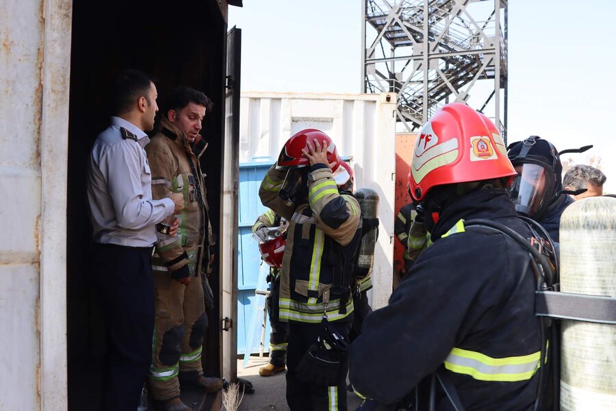 آتشنشانان چهار شهر کشور در کرج حضور یافتند