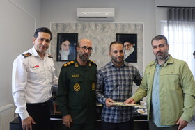 عضو شورا و فرمانده سپاه امام حسین(ع) با سرپرست سازمان آتش‌نشانی دیدار کردند