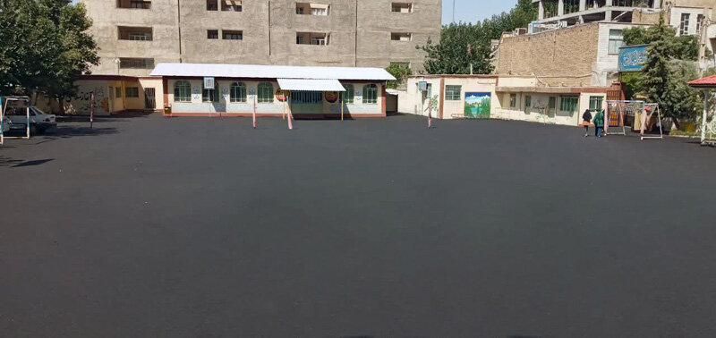 محوطه مدارس دولتی شهر کرج با ۸ هزارتن آسفالت نوسازی شد