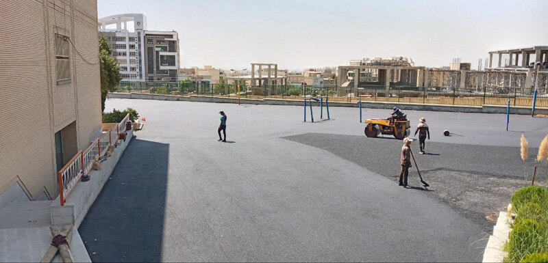 محوطه مدارس دولتی شهر کرج با ۸ هزارتن آسفالت نوسازی شد