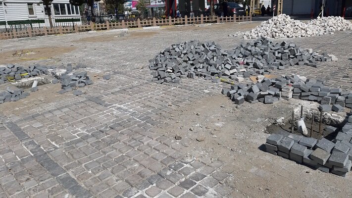 معابر فلکه اول رجاییشهر سنگفرش شد