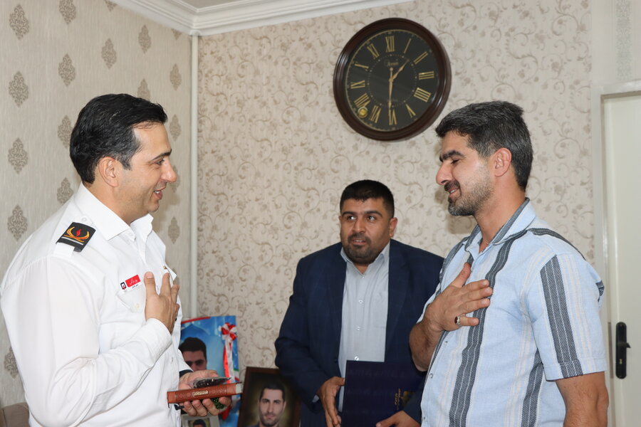 گرامیداشت یاد شهید "پوریا صفایی" توسط سرپرست آتش‌نشانی