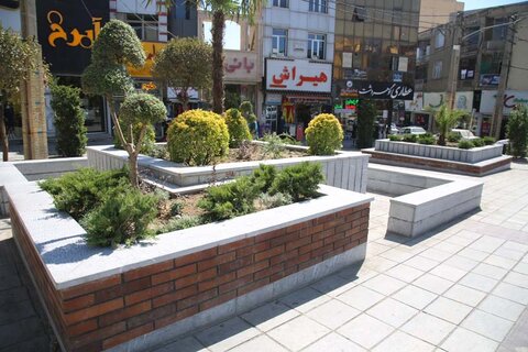 فضای مکث فلکه دوم رجایی شهر تکمیل شد فضای مکث فلکه دوم رجایی شهر