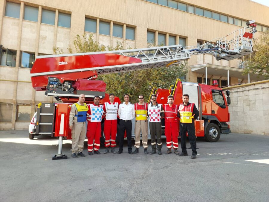 مانور اطفای حریق در بیمارستان البرز برگزار شد