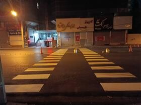 بلوک عابر پیاده در سه‌راهی خیابان بهار کرج اجرا شد