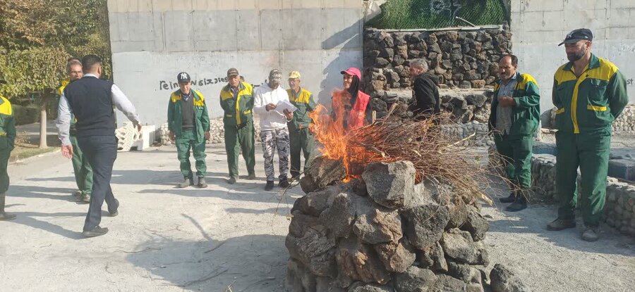 نیروهای سبزبان منطقه ۸ اصول ایمنی و اطفای حریق را فرا گرفتنند