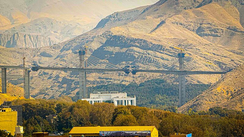 پل B1 نماد شکوه مهندسی ایرانی در آزادراه شمالی کرج/ بلندترین پل خاورمیانه 