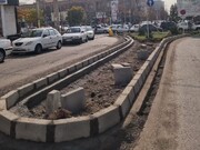 خیابان پامچال شمالی کرج تعریض شد