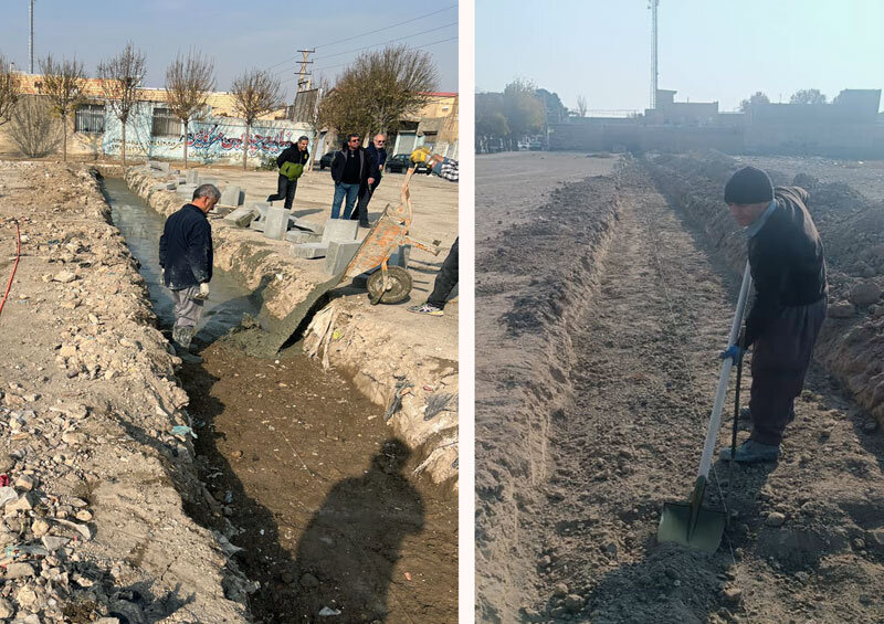 بهسازی محیطی خیابان پنجم آق‌تپه انجام شد