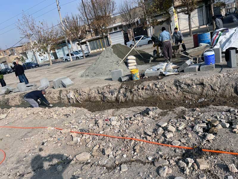 بهسازی محیطی خیابان پنجم آق‌تپه انجام شد