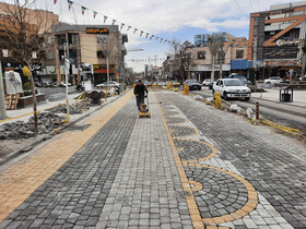 مرحله اول عملیات نصب کفپوش نوستالیت خیابان آزادی به اتمام رسید