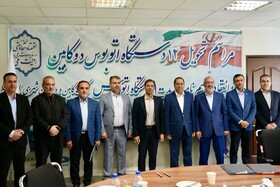 مراسم تحویل ۱۲ اتوبوس