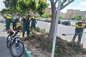 عملیات نگهداشت و توسعه فضای سبز در منطقه ۵ کرج اجرا شد
