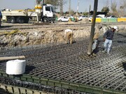 بخش شمالی عرشهٔ B1 در تقاطع بلوار شیخ‌آباد با ریل راه‌آهن بتن‌ریزی شد