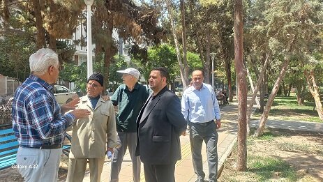 بازدید میدانی مدیر منطقه ۹ از پارکها و بوستانهای سطح منطقه