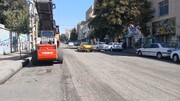 عملیات تراش و روکش آسفالت خیابان انقلاب حصارک پایین آغاز شد